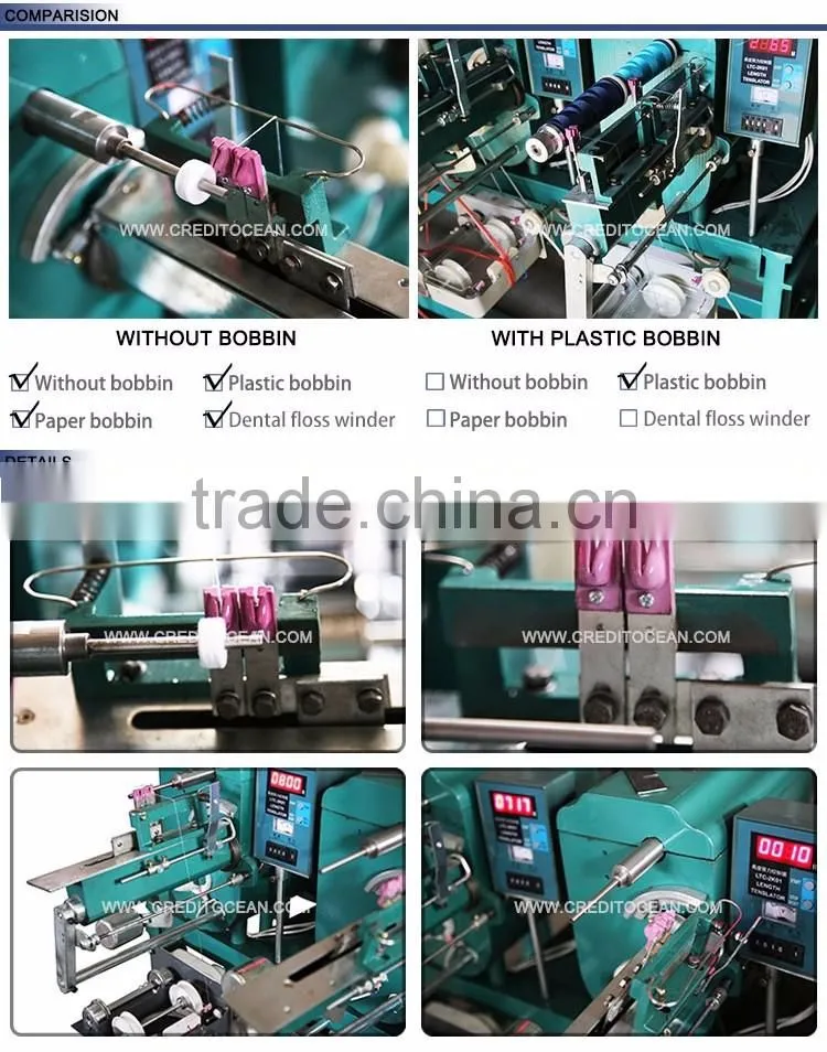 CREDIT OCEAN prewound bobbin winder Dental floss winding machine