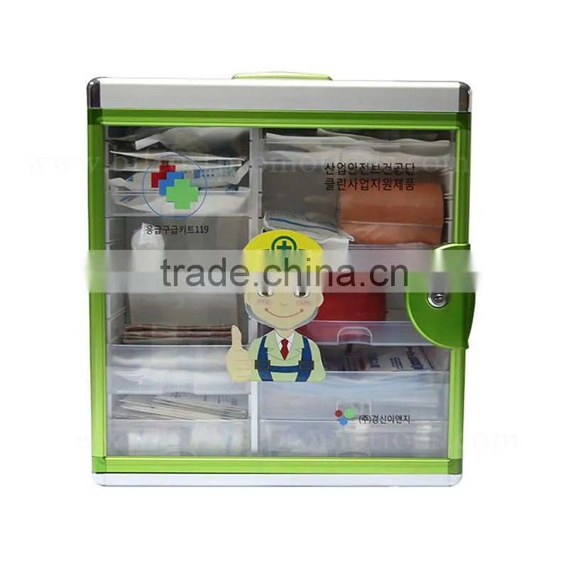 Communal Aluminum First Aid Kit Metal Wall Mounted First Aid Box