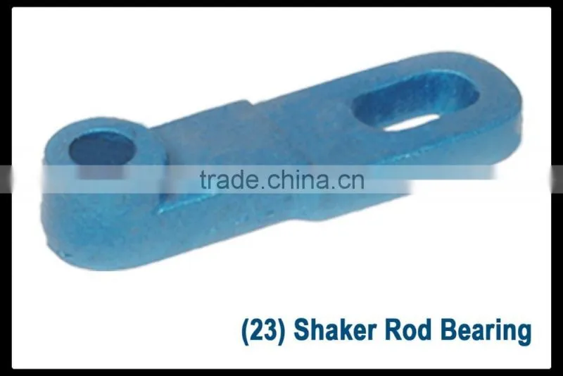 Shaker rod bearing for grinding mill