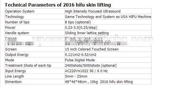 2016 Hottest!!! Anti-wrinkle High Intensity Focused Ultrasound Knife