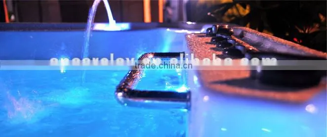 Most Fashion Promotion lucite acrylic spa bath tub with CE approved for 3 aud adults