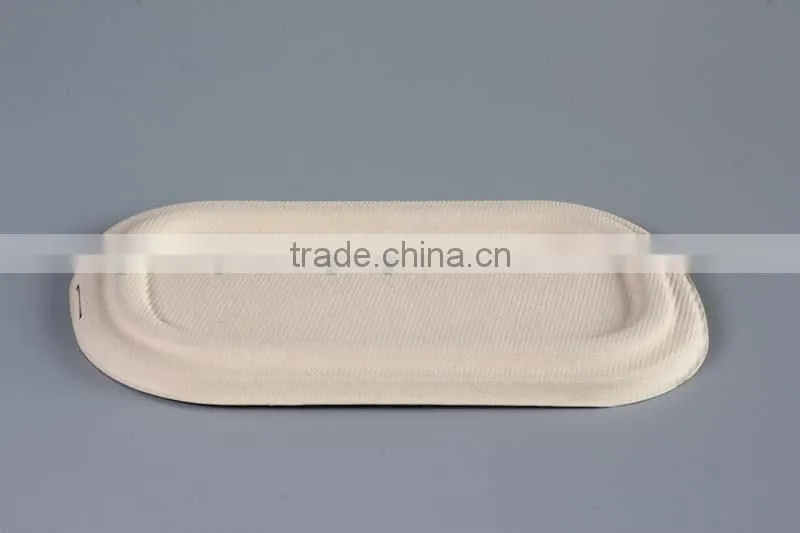 Biodegradable 1000ml sugarcane food container with separate lid