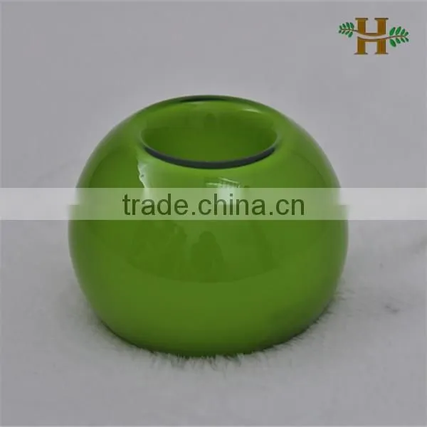 Sphere shape delicate round glass candle holder, wholesale in high quality