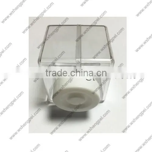 Cleverish portable cute transparent white cap plastic storage jewelry wedding jar kit