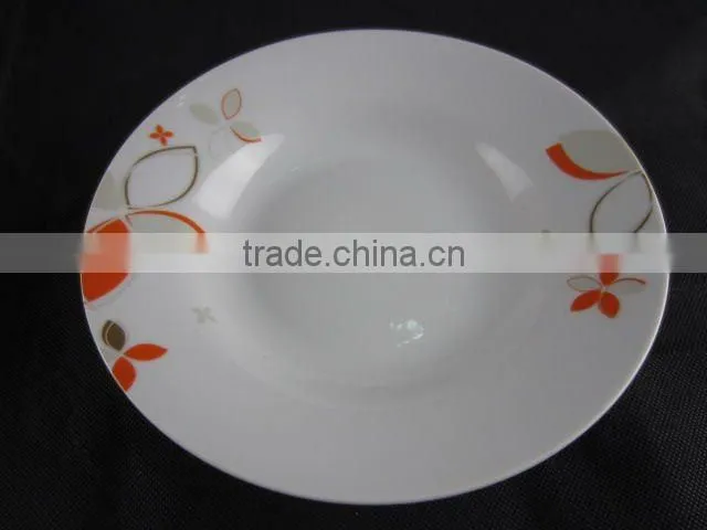 12 pcs dinnerware set with folower pattern decal