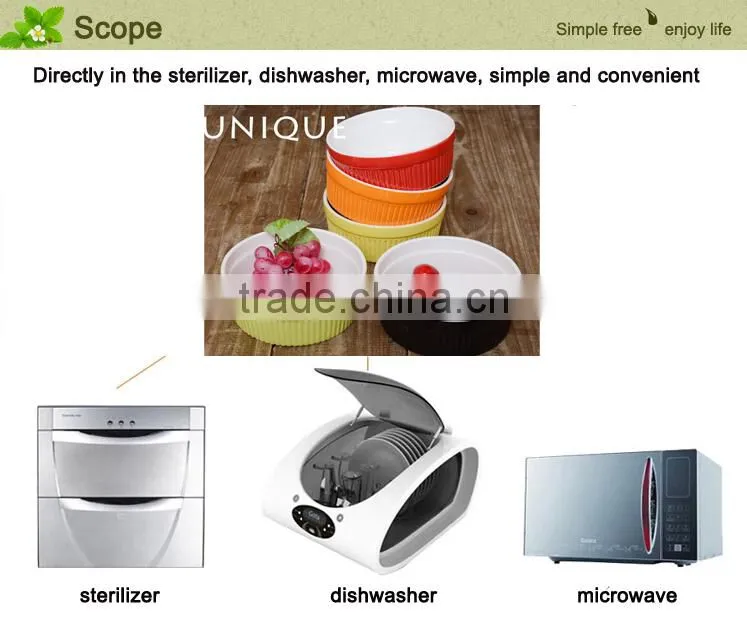 Stocked cheap colorful round shape sceramic noodle bowl