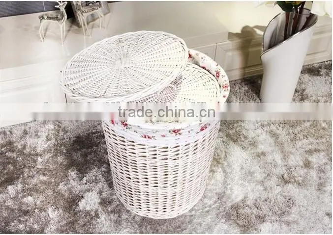 hand made wicker dirty laundry basket