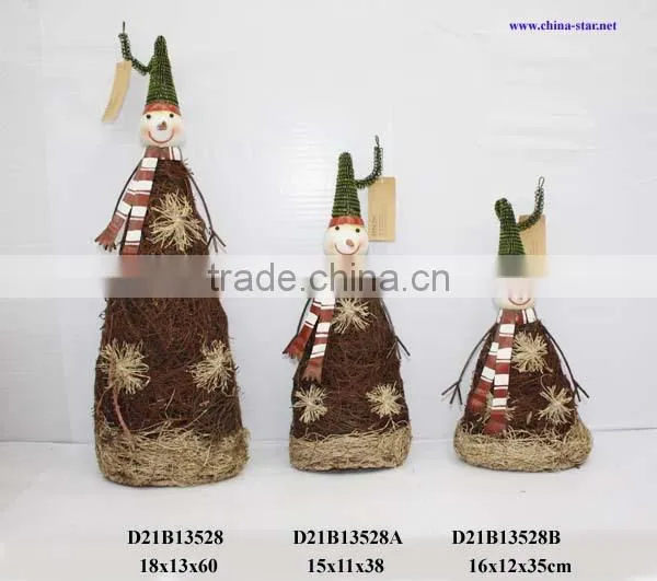 rattan santa christmas decoration