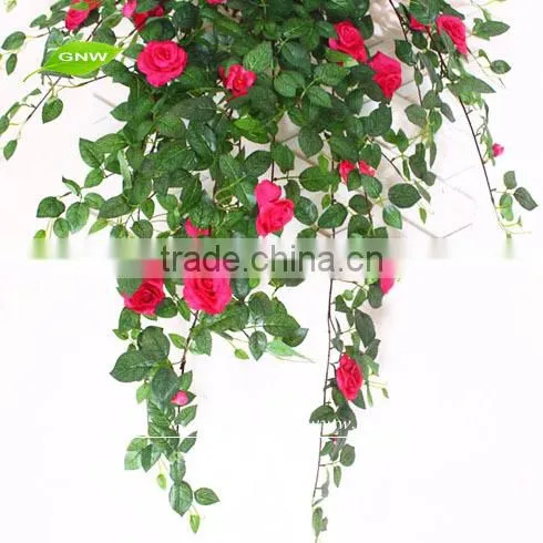 GNW FLV11 Bulk Buy From China Chinese Wedding Accessories Artificial Vine with Rose Flower
