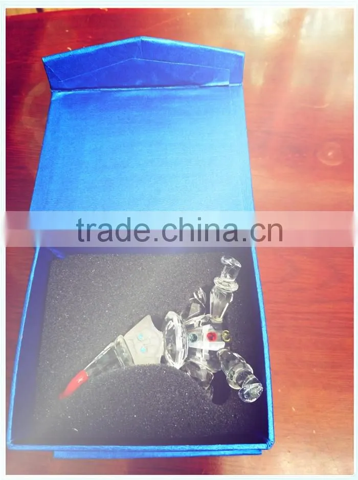 Wholesale double crystal birds with a trunk as customized crystal gifts/crystal wedding table gift for guests