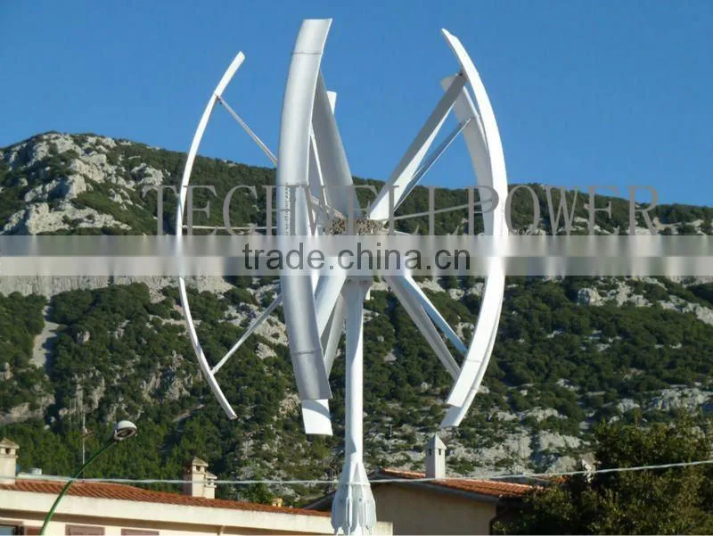 Techwellpower 3kw/5kw Maglev Vertical axis wind turbine