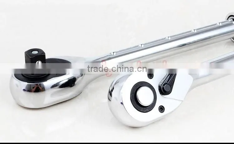 1/2" 3/8" 1/4" Telescopic handle Ratchet Wrench(Socket Set) Quick Release wrench 72t Cr-v