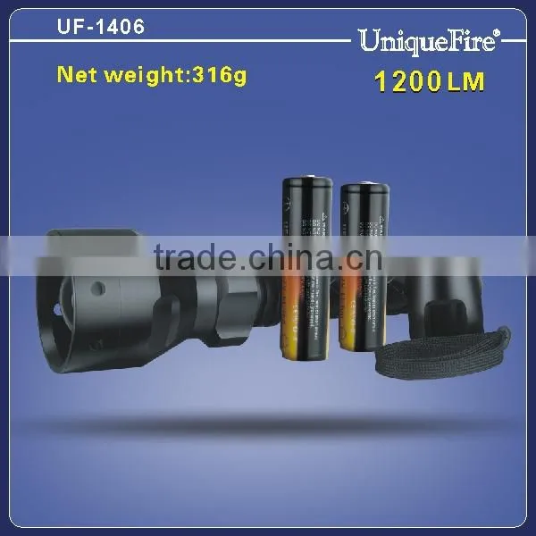 UniqueFire UF-1406 waterproof rechargeable power style cree led torch