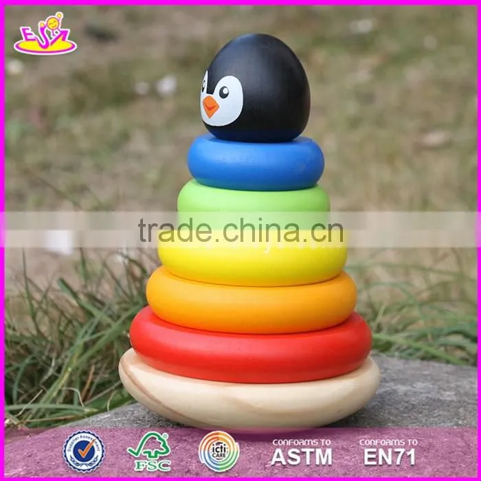 Girl Rainbow Stacker wooden educational toys for toddlers W13D135-S
