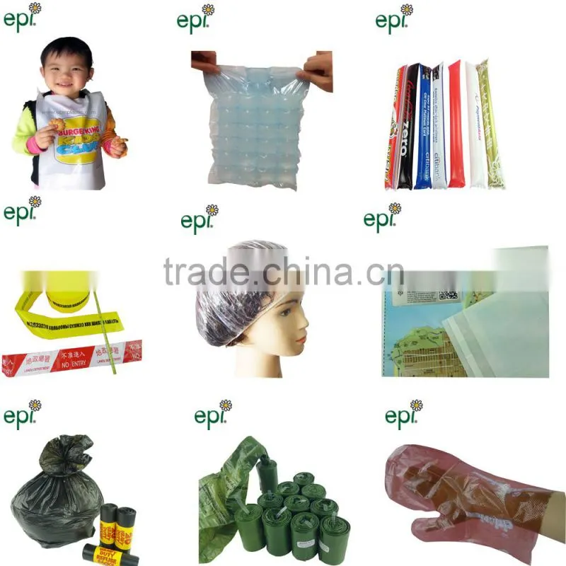 Disposable waterproof plastic PE adult bib aprons