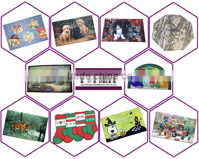 High quality best price pvc or rubber backing home textile mat