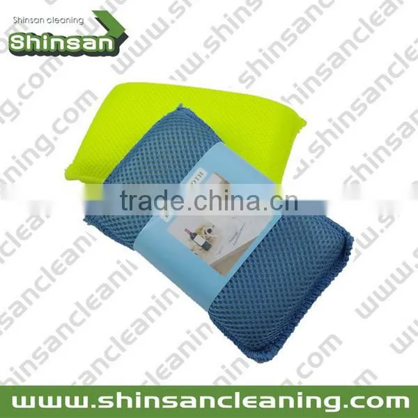 Good Quality microfiber mesh bug sponge/automotive wash sponge/microfiber cleaning car sponge