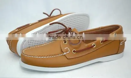 Handsewn Blucher Moccasin Construction Boat Shoes