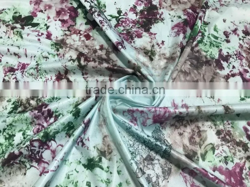 printed fabric floral printing fabric 100% polyester fabric
