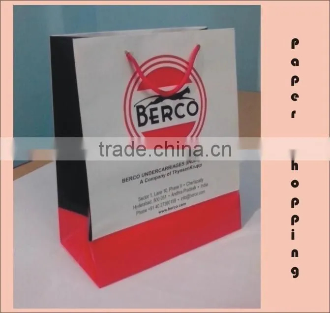 Promotion Paper Carry Bags with Glossy Finish