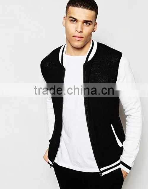 Black baseball jacket, sports wears men, garment OEM