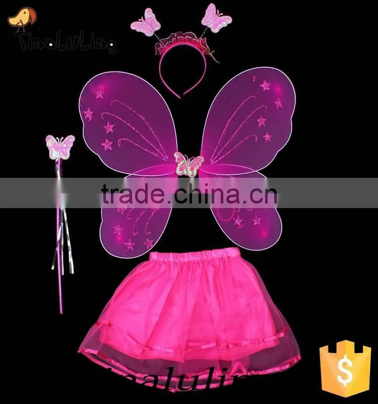 new products 2016 butterfly fairy wing girls party dress costume party supplies