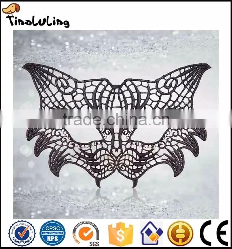 Women Elegant Sexy Black Lace Masquerade Eye Mask Carnival Dance Hand Mask