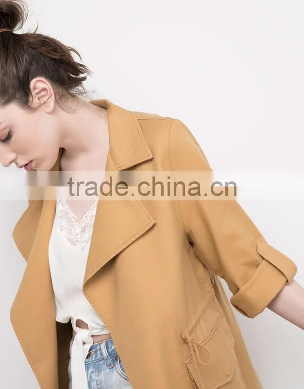 Wholesale women clothing casual print lady fancy casual parka jacket