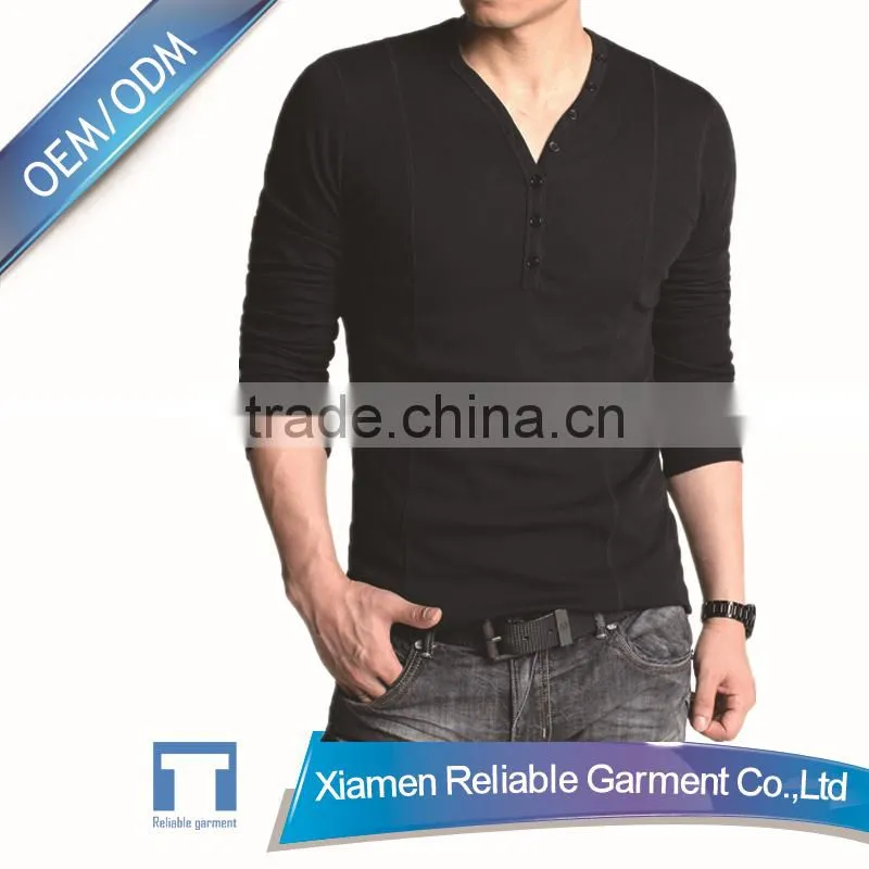 High quality custom plain long sleeve t shirt made in china