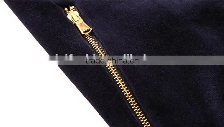 Hot Sale Custom Design Cheap Mens Velvet Sports Track Suit