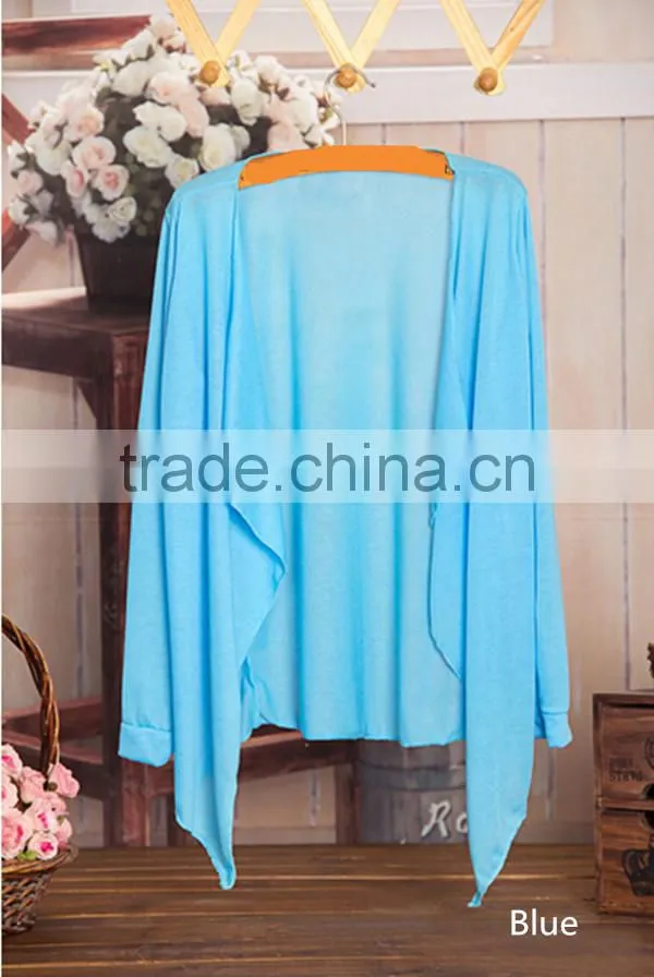 Korea sex long sleeve without button Sun protection clothing breathable summer thin women chiffon
