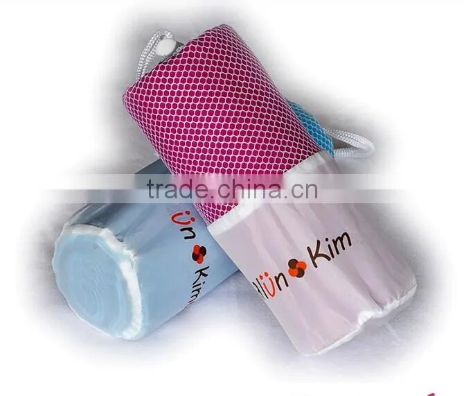 mesh bag travel towel microfiber fabric suede absorbent