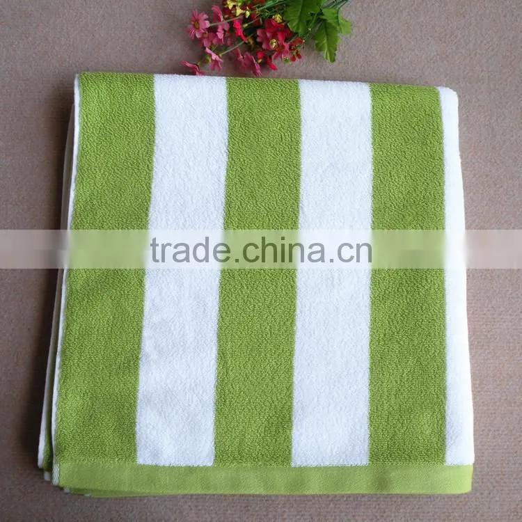 100% combed cotton striped sun chair towels supplier