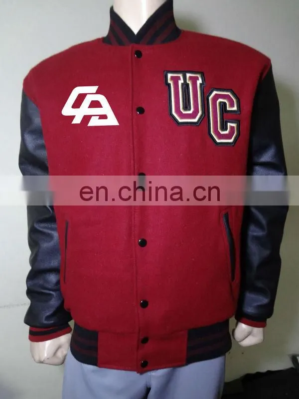 Stand Collar Slimming PU-Leather Splicing Long Sleeve Cotton-Padded Jacket For Men