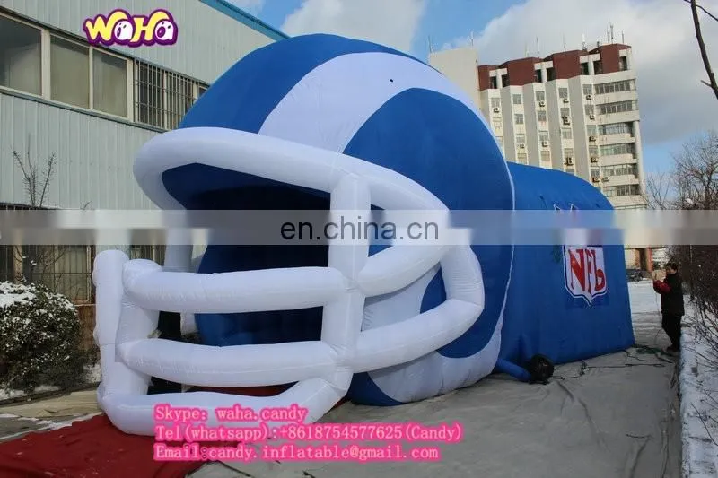 New design inflatable football helmet tunnel for advertising / promotion C-190