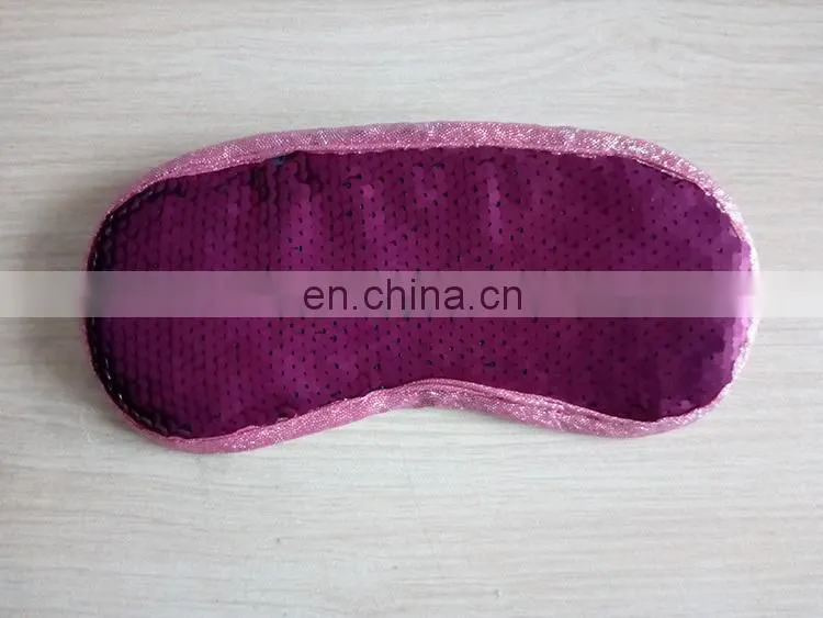 Professional Customized Sequin Decoration Soft Plush Eye Msk
