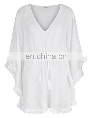 2015 Wholesale Factory Price White SHOULDER KAFTAN Kaftan For Women Summer Wear