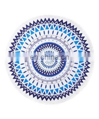 China wholesale custom printed round beach towel