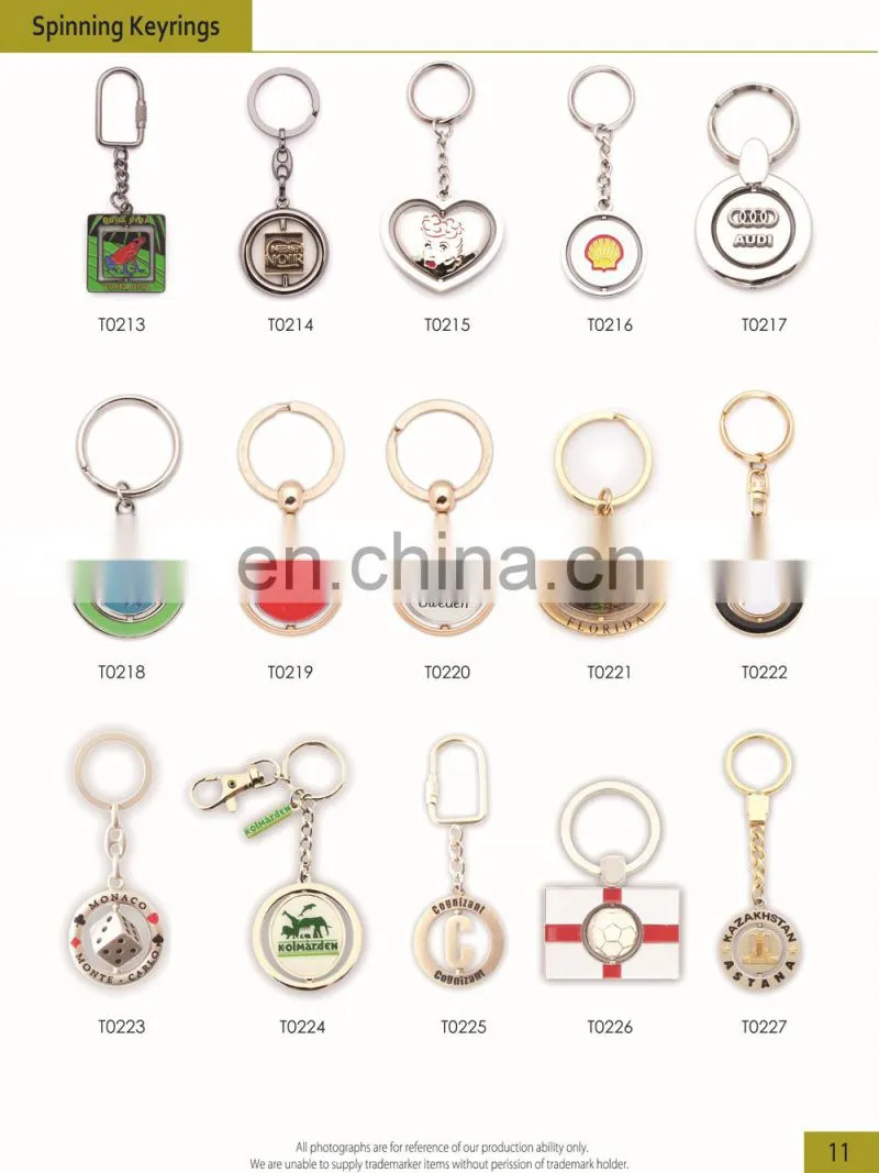 2018 special design your own colorful with round coin holder trolley coin keyring