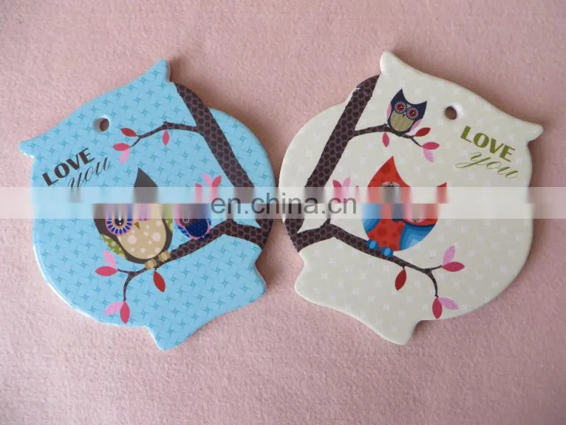 Unique design heatproof ceramic plate mat with cork backing
