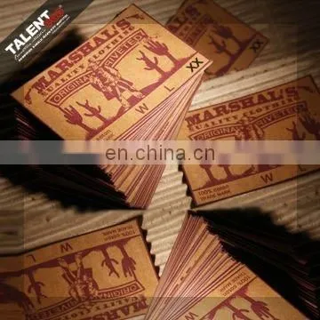 Custom private brand name logo Leather Labels and Tags for Jeans