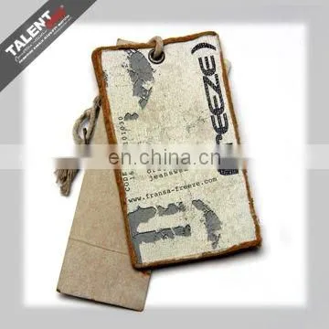 custom special designprinted paper hang tag for jeans