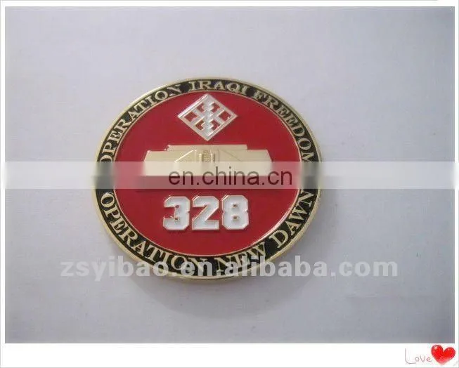 For new dawn action Survenir soft enamel coins with gold plated