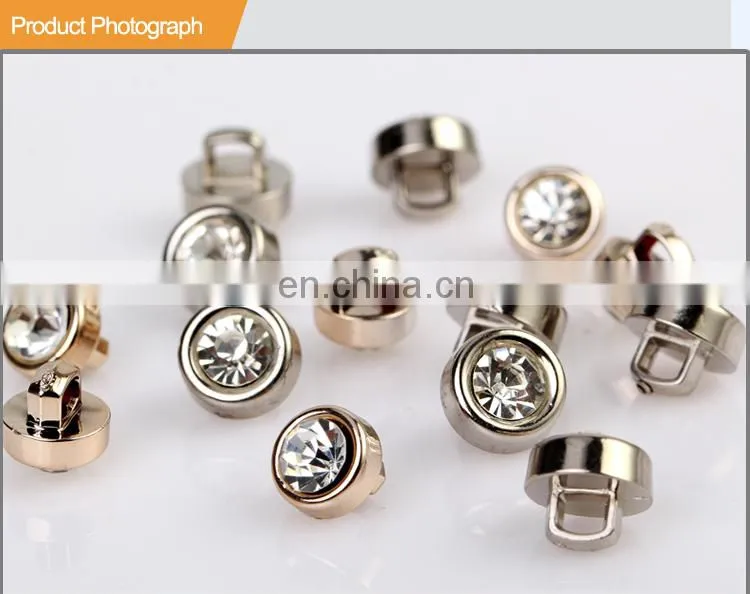 UV Plating Rhinestone Shank Button BA60135