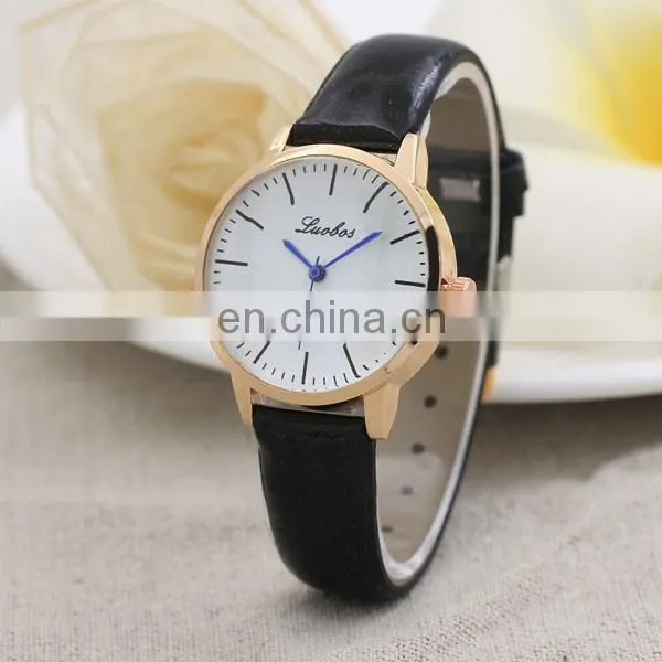 Popular leather watch fancy wrist watch women