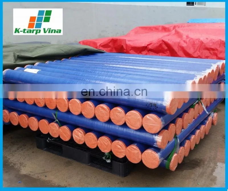 DARK BLUE/ORANGE PE TARPAULIN MADE IN VIETNAM