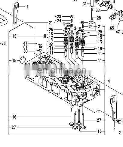 Diesel engine 4TNV84 piston assy 129508-22900 0.25