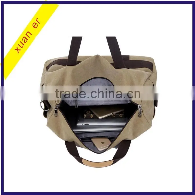 2016 New high quality canvas large capacity luggage bag for gym sport men and women