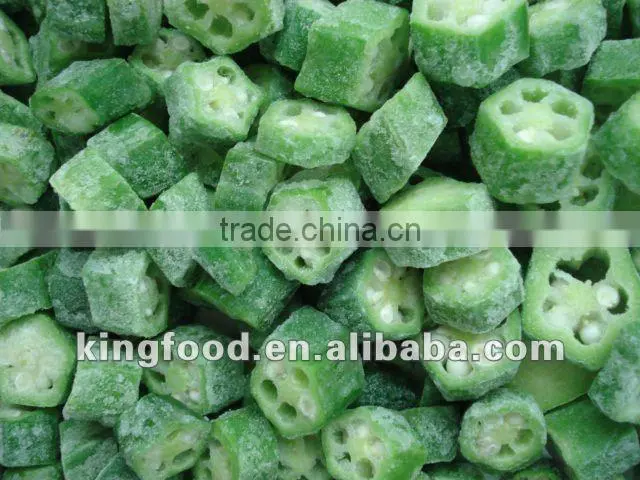 Frozen organic okra frozen
