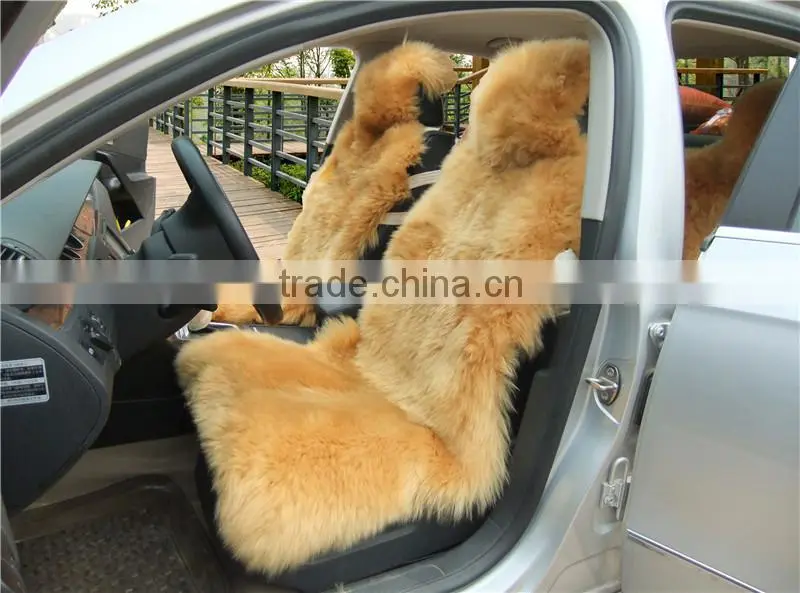 real sheepskin long fur car seat covers made in china